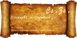 Csungán Zsombor névjegykártya