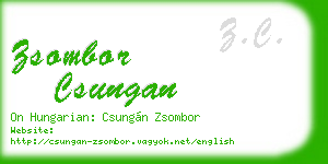 zsombor csungan business card