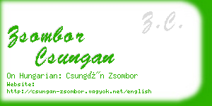 zsombor csungan business card
